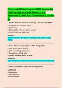 Commercial Driver License &lpar;CDL&rpar; Knowledge  Test Exam Review with Answers and  Rationales &vert; 100&percnt; Pass Guaranteed &vert; Graded  A&plus; 