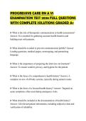 PROGRESSIVE CARE RN A V1 EXAM ACTUAL EXAM PAPER 2026 QUESTIONS WITH CORRECT ANSWERS GRADED A&plus;