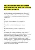 PROGRESSIVE CARE RN A V1 ACTUAL EXAM PAPER 2026 COMPREHENSIVE QUESTIONS AND VERIFIED ANSWERS GRADED A&plus;