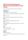 SSCP Cert Incident Response & Recovery Prep 4 Exam Rated A&plus; Pass Verified