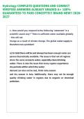 Hydrology COMPLETE QUESTIONS AND CORRECT  VERIFIED ANSWERS ALREADY GRADED A&plus; 100&percnt;  GUARANTEED TO PASS CONCEPTS&excl;&excl;&excl; BRAND NEW&excl;&excl; 2026 2027 