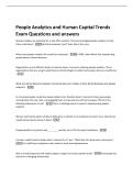 People Analytics and Human Capital Trends  Exam Questions and answers 