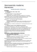 Samenvatting -  Inleiding tot de voornaamste moderne literatuur &lpar;lesnotities &plus; slides &plus; boek&rpar;