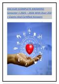DSC1520 &lpar;COMPLETE ANSWERS&rpar; Semester 1 2025 &ndash; 2026 With Over 350 &plus; Exams And Certified Answers 