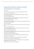 Respiratory Disorders&colon; Asthma and COPD  Exam Questions and answers 