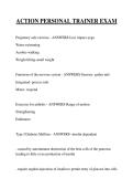 ACTION PERSONAL TRAINER EXAM QUESTIONS AND ANSWERS 2026