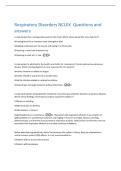 Respiratory Disorders NCLEX  Questions and  answers 