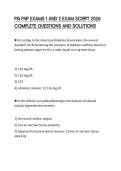 PSI FNP EXAMS 1 AND 2 EXAM SCRIPT 2026 COMPLETE QUESTIONS AND SOLUTIONS