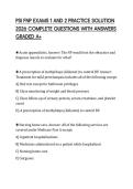 PSI FNP EXAMS 1 AND 2 COMPREHENSIVE TEST 2026 QUESTIONS WITH FULL SOLUTION GRADED A&plus;PSI FNP EXAMS 1 AND 2 COMPREHENSIVE TEST 2026 QUESTIONS WITH FULL SOLUTION GRADED A&plus;