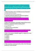 Certified Commercial Examiner &lpar;CCE&rpar; Examination  Verified Questions&comma; Correct Answers&comma; and Detailed  Explanations for Science Students&vert;&vert;Already Graded  A&plus; 