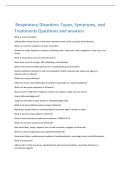 Respiratory Disorders&colon; Types&comma; Symptoms&comma; and  Treatments Questions and answers 