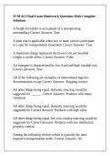 SCM 413 Final Exam Homework Questions With Complete Solutions