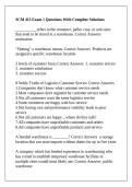 SCM 413 Exam 1 Questions With Complete Solutions