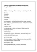 HRM 413 Independent Study Final Questions With Complete Solutions