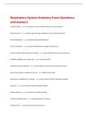 Respiratory System Anatomy Exam Questions  and answers 