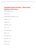 Respiratory System Anatomy &ndash; photos Exam  Questions and answers 