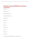 Respiratory System DIAGRAM Exam Questions  and answers 