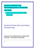 Nursing Pharmacology Study Guide & MCQ Practice Bank &ndash; Goodman & Gilman Based