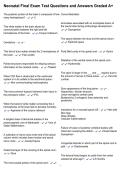 Neonatal Final Exam Test Questions and Answers Graded A&plus;