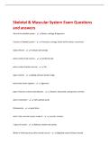 Skeletal & Muscular System Exam Questions  and answers 