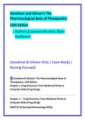Goodman & Gilman Nursing Pharmacology Study Guide with MCQ Practice Questions