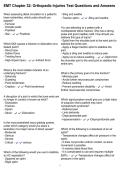 EMT Chapter 32&colon; Orthopedic Injuries Test Questions and Answers