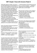 EMT Chapter 3 Quiz with Answers Rated A