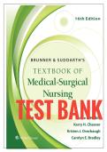 Brunner & Suddarth&rsquo;s Textbook of Medical-Surgical Nursing&comma; 16th Edition Test Bank &lpar;Hinkle&comma; Cheever & Overbaugh&rpar; &vert; Verified Q&A &vert; Latest 2025&sol;2026 Edition &vert; ISBN 9781975221157 A&plus;