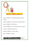 Barron&rsquo;s TOEFL Lesson 11 Vocabulary &ndash; 15 Key Terms with Definitions & Examples &ndash; 2026