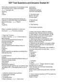 DVT Test Questions and Answers Graded A&plus;