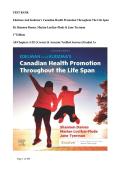 TEST BANK for Edelman And Kudzma&rsquo;s Canadian Health Promotion Throughout The Life Span By Shannon Dames&comma; Marian Luctkar-Flude & Jane Tyerman 1st Edition &vert;All Chapters &lpar;1-25&rpar; &vert; Correct & Accurate Verified Answers &vert;Graded A&plus;