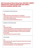 AICE International History Review Exam 2026-2027 NEWEST  VERSION WITH COMPLETE QUESTIONS AND CORRECT  DETAILED ANSWERSVERIFIED 100&percnt;
