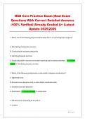 NAB Core Practice Exam &vert;Real Exam Questions With Correct Detailed Answers &vert;100&percnt; Verified&vert; Already Graded A&plus; &vert;Latest Update 2025&sol;2026