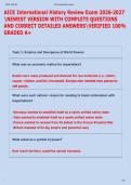 AICE International History Review Exam 2026-2027  NEWEST VERSION WITH COMPLETE QUESTIONS  AND CORRECT DETAILED ANSWERSVERIFIED 100&percnt;  GRADED A&plus; 
