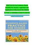 Test Bank - Evidence-Based Practice For Nurses&colon; Appraisal And Application Of Research 6th Edition &lpar; Nola A&period; Schmidt &comma; 2024&rpar; All Chapters&period;