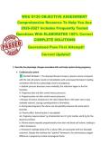 WGU D120 OBJECTIVE ASSESSMENT  Comprehensive Resource To Help You Ace  2026-2027 Includes Frequently Tested  Questions With ELABORATED 100&percnt; Correct  COMPLETE SOLUTIONS  Guaranteed Pass First Attempt&excl;&excl;  Current Update&excl;&excl;  