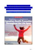 TEST BANK for Edelman and Kudzma's Canadian Health Promotion Throughout the Life Span 2nd Edition by Marian Luctkar-Flude All Chapters 1-25 With Rationales&vert; A&plus; GRADED