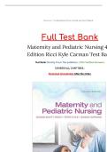 Test Bank - Maternity and Pediatric Nursing 4th Edition By Susan Ricci&semi; Theresa Kyle&semi; Susan Carman 9781975139766 Chapter 1- 51 Complete Guide&period;