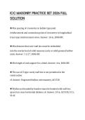 ICC MASONRY PRACTICE SET 2026 FULL SOLUTION
