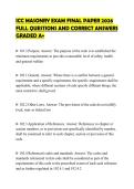 ICC MASONRY EXAM FINAL PAPER 2026 FULL QUESTIONS AND CORRECT ANSWERS GRADED A&plus;