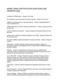 MAINE CRMA CERTIFICATION QUESTIONS AND ANSWERS 2026