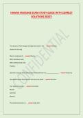 HAWAII MASSAGE EXAM STUDY GUIDE WITH CORRECT SOLUTIONS 2025&excl;&excl;