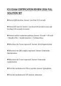 ICU EXAM CERTIFICATION REVIEW 2026 FULL SOLUTION SET