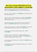 DAU Part 1 Exam UPDATED ACTUAL  QUESTIONS AND CORRECT ANSWERS 