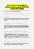 Dot-Forms&sol;Recordkeeping Exam  UPDATED ACTUAL QUESTIONS AND  CORRECT ANSWERS
