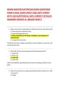 MAINE MASTER ELECTRICIAN EXAM QUESTIONS  FORM A REAL EXAM LATEST 2026-2027 UPDATE  WITH 100 QUESTIONS & 100&percnt; CORRECT DETAILED  ANSWERS GRADED A&plus; &lpar;BRAND NEW&excl;&excl;&rpar; 
