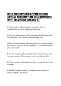 IFSTA FIRE OFFICER II FIFTH EDITION ACTUAL EXAMINATION 2026 QUESTIONS WITH SOLUTIONS GRADED A&plus;