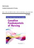 Test Bank for Canadian Fundamentals of Nursing&comma; 6th Edition&vert; Test Bank for Canadian Fundamentals of Nursing 6th Edition by Potter all chapters 1-48 &lpar;questions & answers&rpar; A&plus; guide&period;