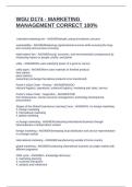 WGU D174 - MARKETING MANAGEMENT CORRECT 100&percnt;