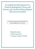 Test Bank&colon; Financial Management&colon; Theory and Practice &lpar;4th Canadian Edition&rpar; &ndash; Brigham&comma; Ehrhardt&comma; Gessaroli&comma; & Nason